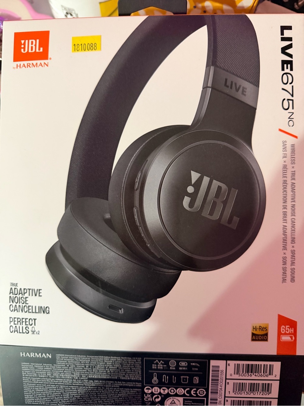 JBL Black Over-Ear Wireless Headphones